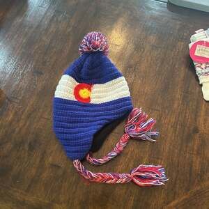 Wool Colorado Pom-Pom Earflap Beanie with Fleece Lining - , Inc.,